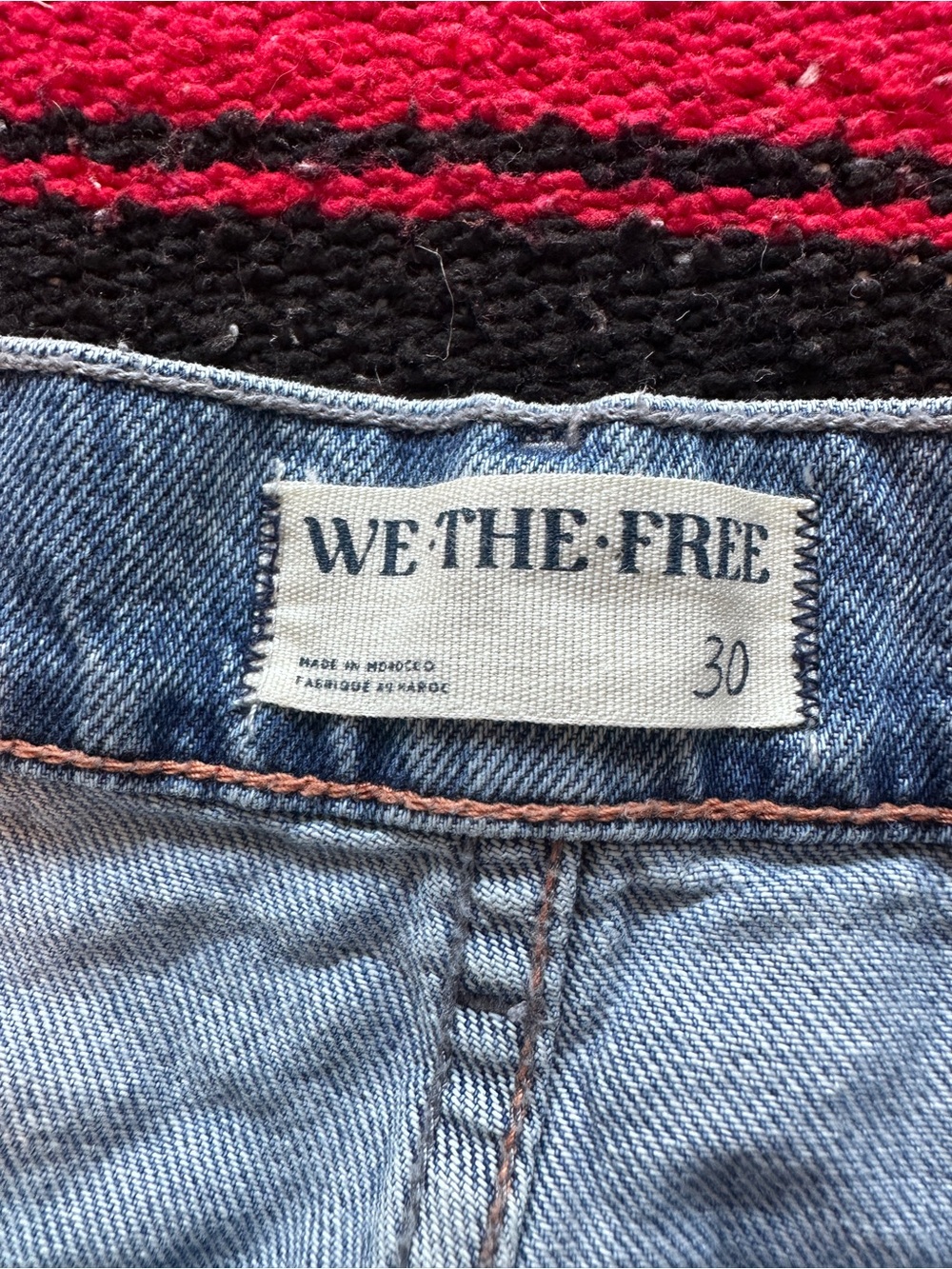 Free People We The Free Boomerang High-Waisted Long Denim Shorts - Picture 7 of 10
